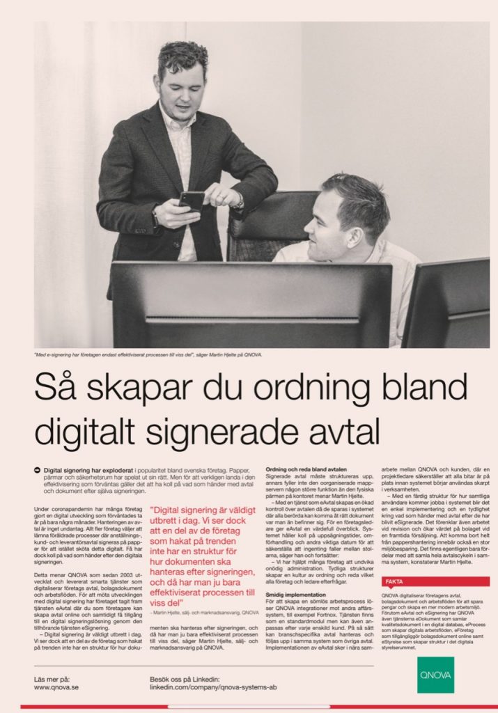 Så skapar du ordning bland digitalt signerade avtal